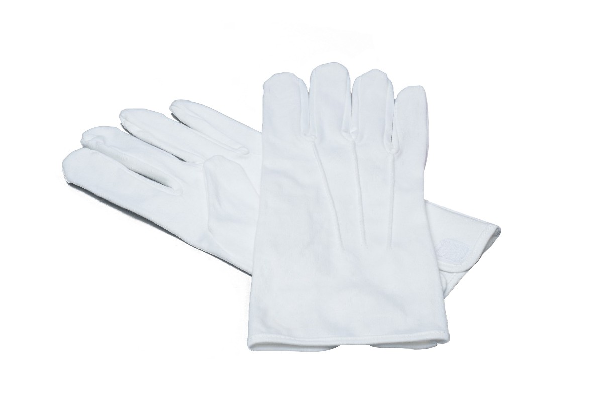 Katoenen witte handschoenen - maat L