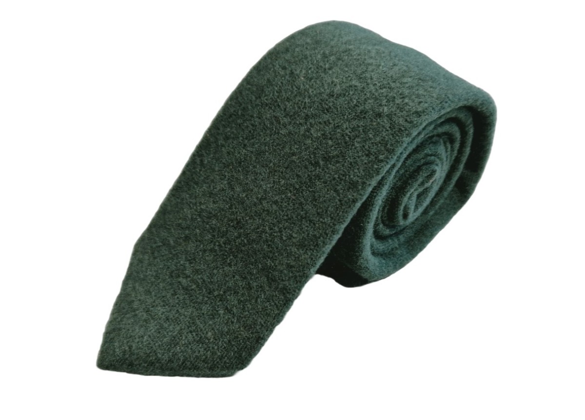 Stropdas - 50% wol / 50% microfiber - 7,5-150cm - donkergroen