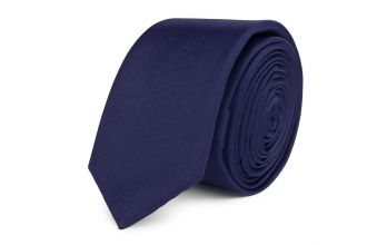 Stropdas - polyester satijn - donkerblauw - 5cm