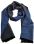 Wintersjaal stip 30-180cm 30 wol-70 acryl denim blauw - grijs