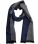 Wintersjaal stip 30-180cm 30 wol-70 acryl navy - grijs